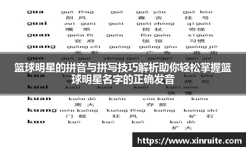 篮球明星的拼音与拼写技巧解析助你轻松掌握篮球明星名字的正确发音